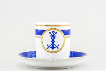 Чашка с блюдцем чайная ф. Гербовая рис. Кают-компания №3