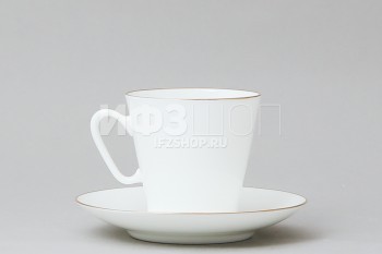 Чашка с блюдцем кофейная ф. Черный кофе рис. Сердечки №3 (Любимой)