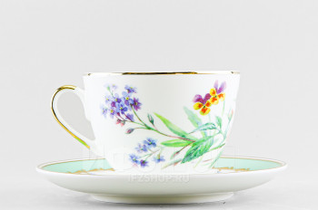 Чашка с блюдцем чайная ф. Весенняя-2 рис. Улыбка флоры 2