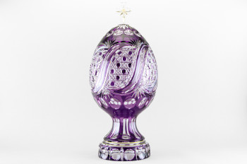 Яйцо пасхальное, высота 44 см, фиолетовый наклад с золотом, 1823/1