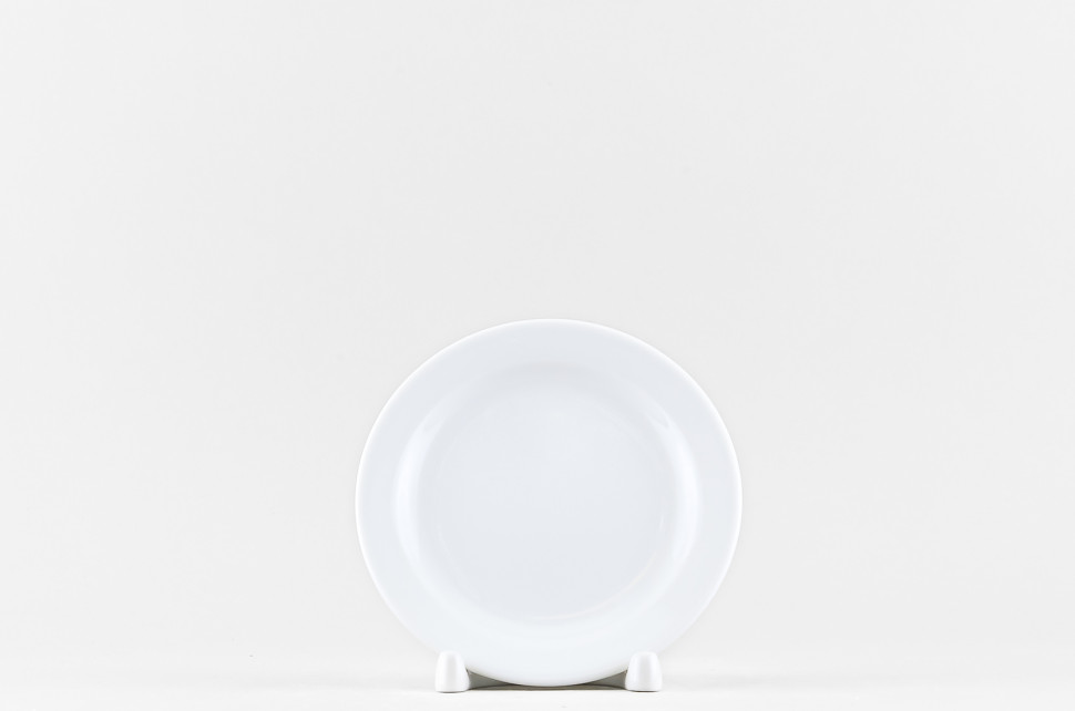 Тарелка плоская 12 см ф. Принц рис. Белый
