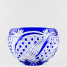 Ваза-шар, высота 18 см, синий наклад, 1808/2