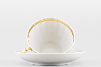 Чашка с блюдцем чайная ф. Белый лебедь рис. Морозко