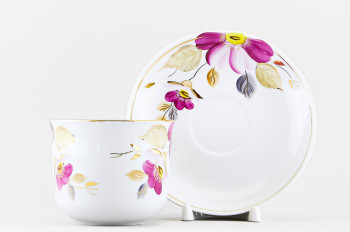 Чашка с блюдцем чайная ф. Ностальгия рис. Пурпуровый цветок