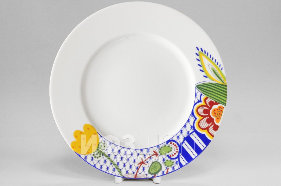 Комплект из 4х обеденных тарелок (265мм) рис.Цветы