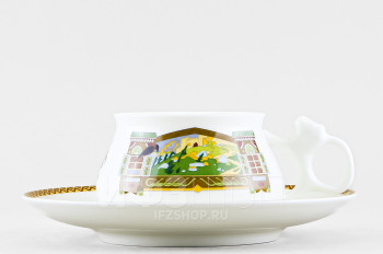 Чашка с блюдцем кофейная ф. Билибина рис. Сказочный пейзаж
