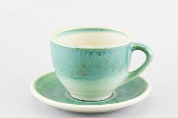 Чашка с блюдцем чайная ф. Raffinato рис. Erboso Reattivo