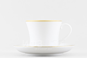 Чашка с блюдцем чайная ф. Банкетная рис. Золотая лента