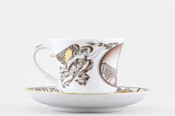 Чашка с блюдцем чайная ф. Банкетная рис. Дворцовая площадь