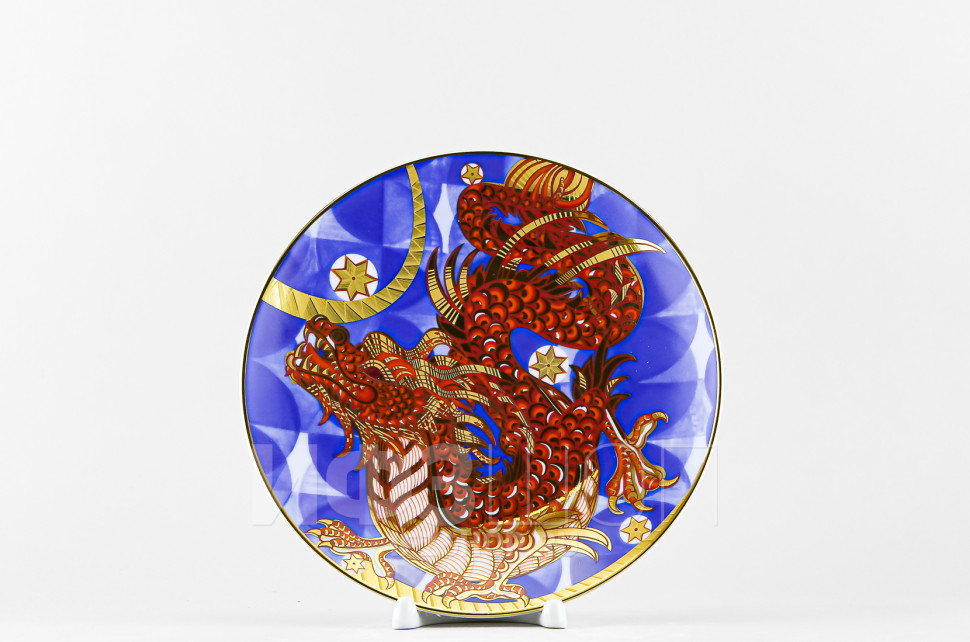 Декоративная тарелка 19.5 см рис. Дракон Лун