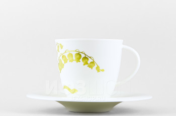 Чашка с блюдцем чайная ф. Оливия рис. Нежный ландыш