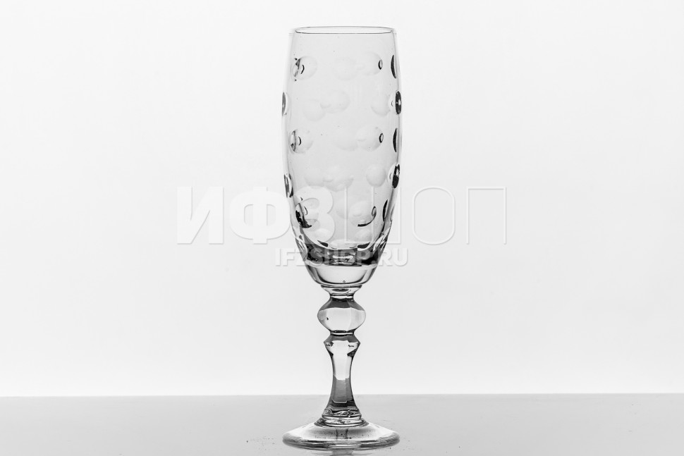 Набор из 6 бокалов для шампанского 200 мл ф. 6701 серия 800/33 (Ямки-линзы)
