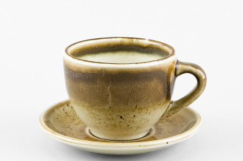Чашка с блюдцем чайная ф. Raffinato рис. Marrone Reattivo