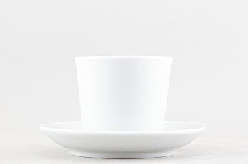 Чашка с блюдцем чайная ф. Голубка рис. Белый