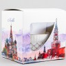 Чашка с блюдцем чайная ф. Волна рис. Розовая сетка в подарочной упаковке (Москва)