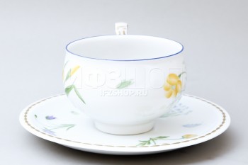 Чашка с блюдцем чайная ф. Кострома рис. Незабудка