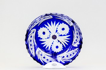 Конфетница, диаметр 20 см, синий наклад, 3017/1