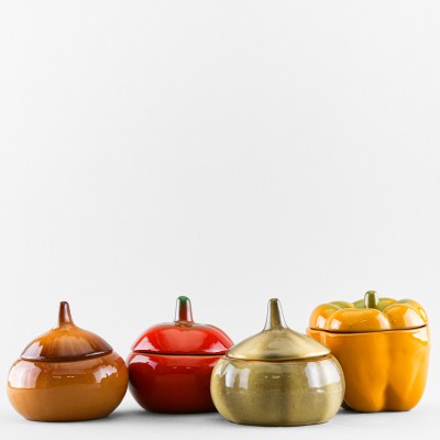 Набор горшочков 250 мл рис. Веселая семейка, 4 предмета