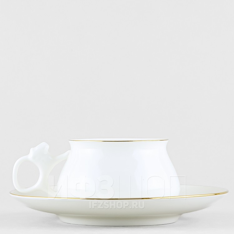 Чашка с блюдцем кофейная ф. Билибина рис. Золотой кантик в Москве