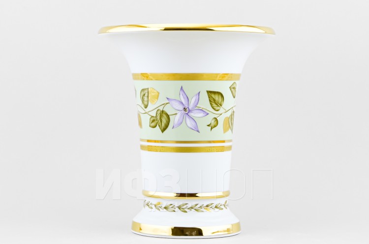 Ваза для цветов ф. Ампирная рис. Нефритовый фон (несортная) в Пензе