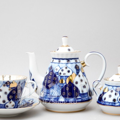 Сервиз чайный ф. Лучистая рис. Перезвоны, 14 предметов