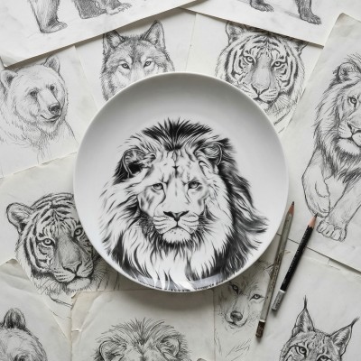 Тарелка глубокая 20.5 см ф. Универсал рис. Лев