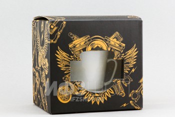 Чашка с блюдцем кофейная ф. Майская рис. Золотой кантик в подарочной упаковке (Харлей)