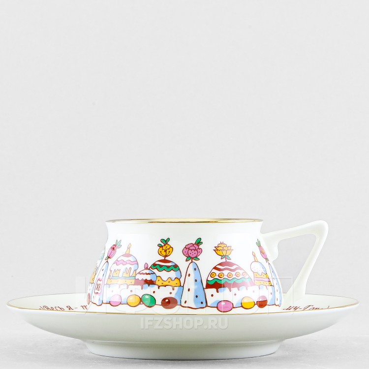 Чашка с блюдцем кофейная ф. Билибина 1 рис. Кулич-город в Москве