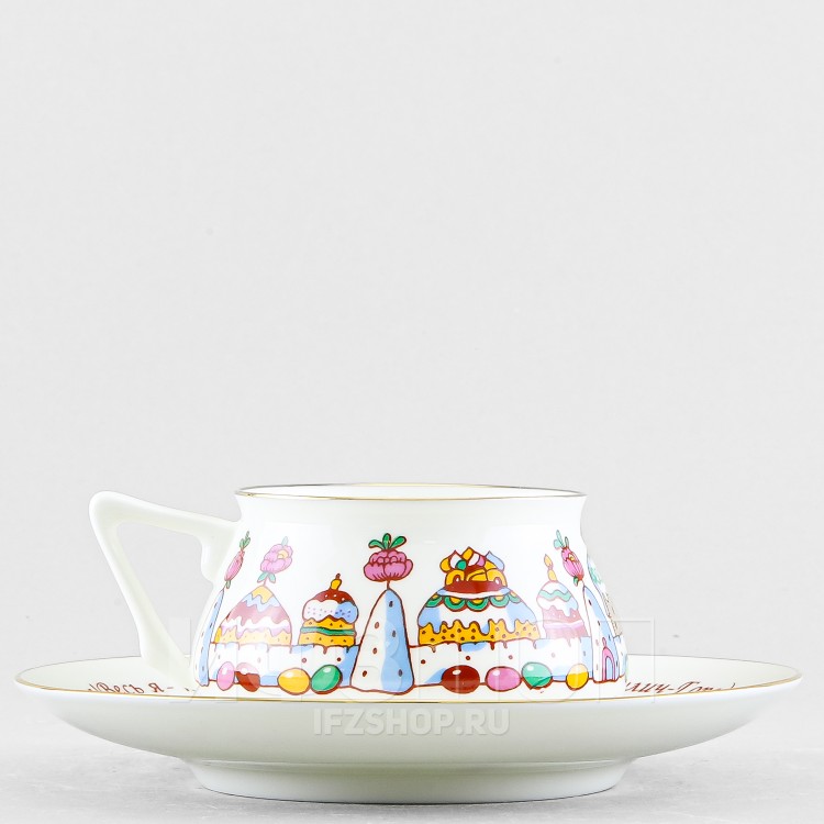 Чашка с блюдцем кофейная ф. Билибина 1 рис. Кулич-город в Москве