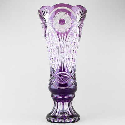 Ваза для цветов Колокол, высота 46 см, фиолетовый наклад, 488/5