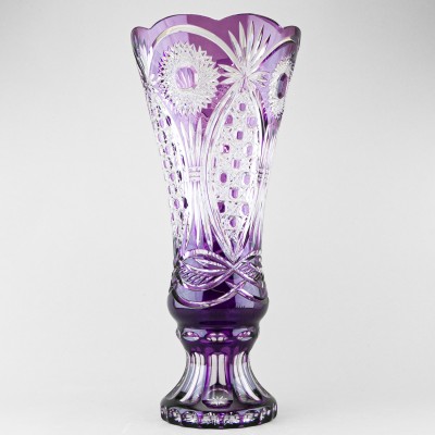 Ваза для цветов Колокол, высота 46 см, фиолетовый наклад, 488/5