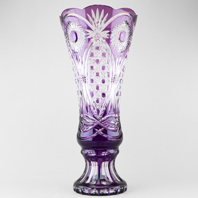 Ваза для цветов Колокол, высота 46 см, фиолетовый наклад, 488/5