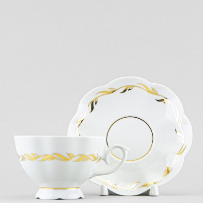 Чашка с блюдцем чайная ф. Елена рис. Живописный рисунок