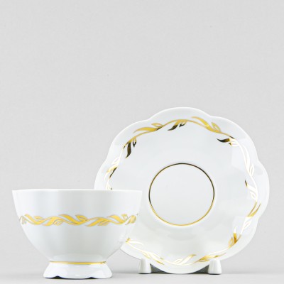 Чашка с блюдцем чайная ф. Елена рис. Живописный рисунок