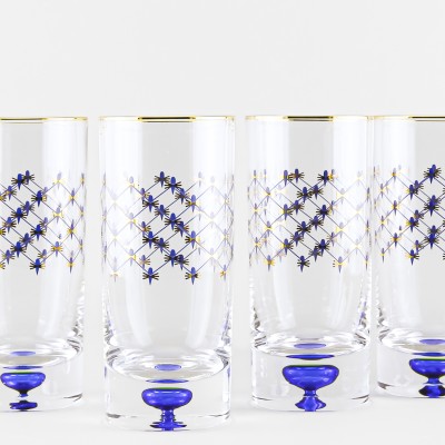 Набор из 4 стаканов 300 мл рис. Кобальтовая сетка