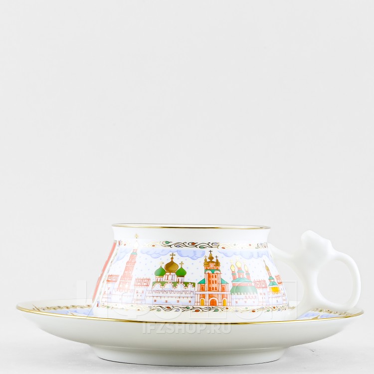 Чашка с блюдцем кофейная ф. Билибина рис. Москва Златоглавая в Москве