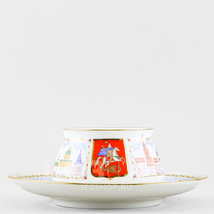 Чашка с блюдцем кофейная ф. Билибина рис. Москва Златоглавая в Москве