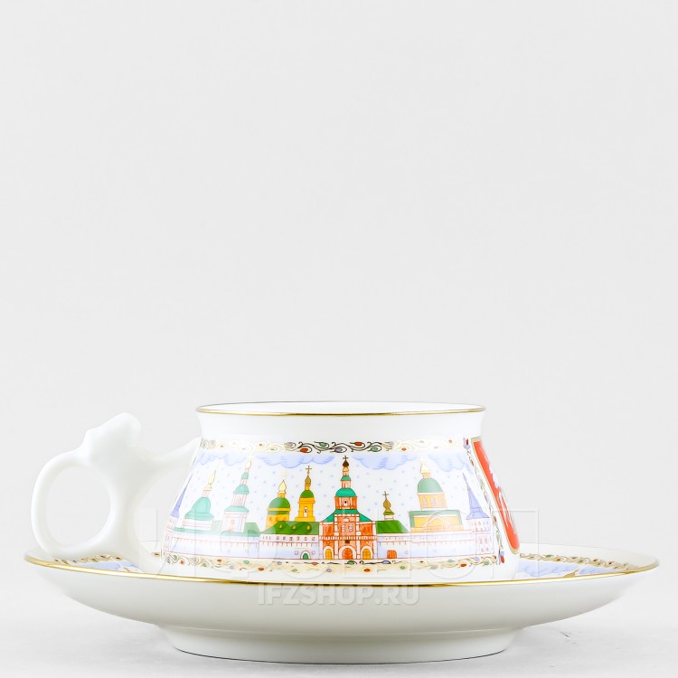 Чашка с блюдцем кофейная ф. Билибина рис. Москва Златоглавая в Москве