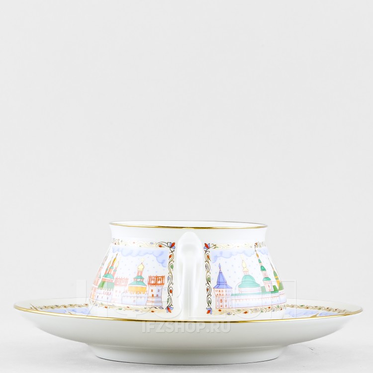 Чашка с блюдцем кофейная ф. Билибина рис. Москва Златоглавая в Москве