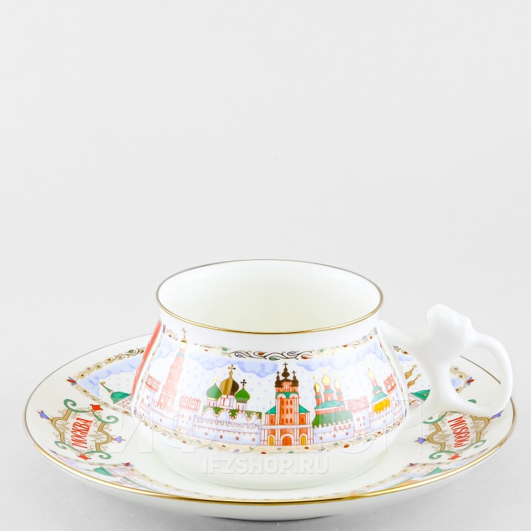Чашка с блюдцем кофейная ф. Билибина рис. Москва Златоглавая в Москве