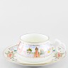 Чашка с блюдцем кофейная ф. Билибина рис. Москва Златоглавая в Москве