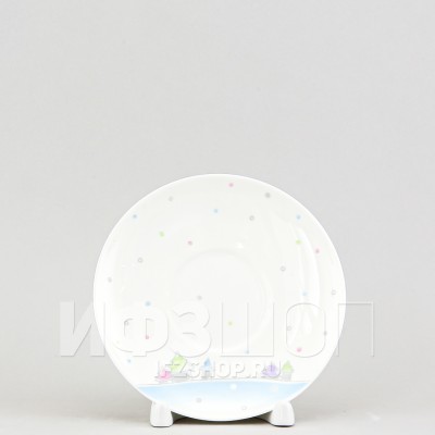 Блюдце для кофейной чашки ф. Майская рис. Лыжники