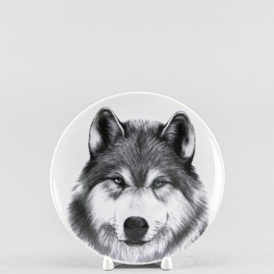 Тарелка плоская 20 см ф. Универсал рис. Волк