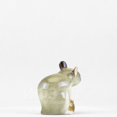 Мышь с орехом Палевая (высота 6.5 см)