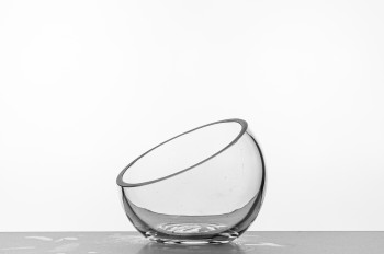 Ваза-шар, высота 10 см, диаметр 11.5 см, форма 5594, косой срез