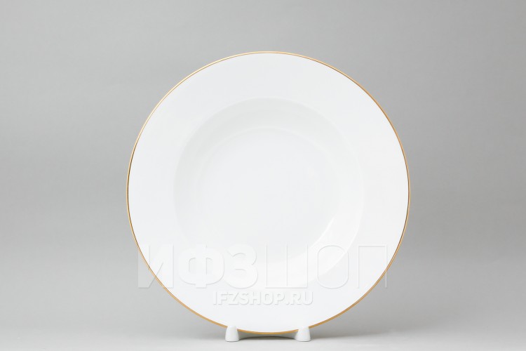 Тарелка глубокая 23 см ф. Стандартная рис. Золотая лента в Москве