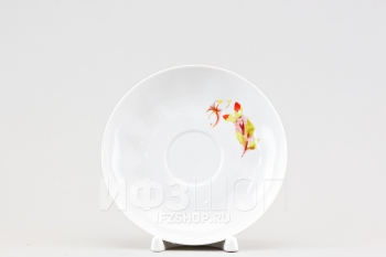 Чашка с блюдцем чайная ф. Гранатовый рис. Альпийские цветы