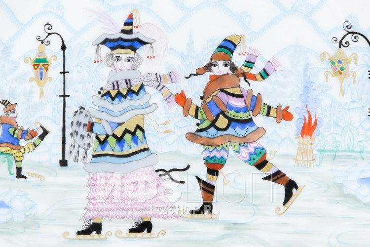 Декоративная тарелка 19.5 см рис. Зимняя фантазия в Москве