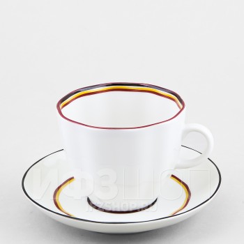Чашка с блюдцем кофейная ф. Тюльпан рис. Художественная отводка 2