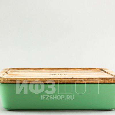 Форма для запекания квадратная рис. Травы (20 х 20 см)